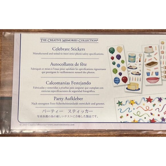 2003 CREATIVE MEMORIES CELEBRATION STICKERS 6229771109 PARTY CAKE BALLOON - Picture 3 of 5